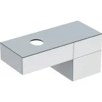 Rendeld meg most Geberit VariForm alsó szekrény pultra ültethető mosdóhoz 120x51 cm, 3 fiókkal, pakolófelülettel, magasfényű fehér 501.183.00.1