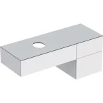 Geberit VariForm alsó szekrény pultra ültethető mosdóhoz 135x51 cm, 3 fiókkal, pakolófelülettel, magasfényű fehér 501.189.00.1 Legnépszerűbb