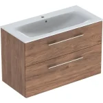 Geberit Selnova Square 2 fiókos mosdószekrény 100 cm, keskeny peremű mosdóval, hikoridió 501.246.00.1 Vedd meg most