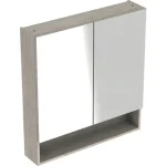 Geberit Selnova Square 2 ajtós tükrös szekrény 58,8x85 cm, világos hikoridió 501.267.00.1 Ne maradj le