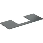 Legkelendőbb Geberit One márványhatású mosdópult középső kivágással, pultra ültethető mosdóhoz 120x47cm, matt fekete 505.115.00.2