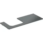 Geberit One márványhatású mosdópult bal oldali kivágással, pultra ültethető mosdóhoz 120x47cm, matt fekete 505.135.00.2 Prémium