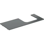 Népszerű Geberit One márványhatású mosdópult jobb oldali kivágással, pultra ültethető mosdóhoz 120x47cm, matt fekete 505.155.00.2