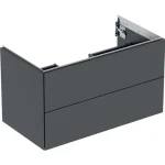 Geberit One alsó szekrény mosdóhoz 2 fiókkal 88,8x47 cm, matt fekete 505.263.00.8 Csak ma