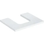 Szuper akció Geberit One mosdópult középső kivágással, pultra ültethető tálformájú mosdóhoz 60x47 cm, magasfényű fehér 505.271.00.1