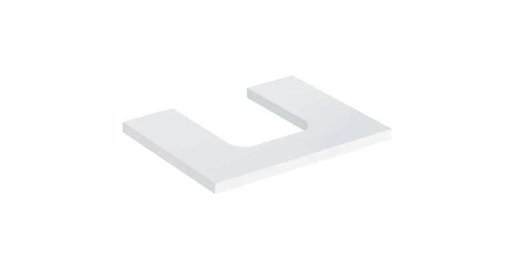 Szuper akció Geberit One mosdópult középső kivágással, pultra ültethető tálformájú mosdóhoz 60x47 cm, magasfényű fehér 505.271.00.1