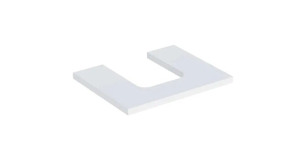 Geberit One mosdópult középső kivágással, pultra ültethető tálformájú mosdóhoz 60x47 cm, matt fehér 505.271.00.2 Kedvezmény