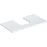 Geberit One mosdópult középső kivágással, pultra ültethető tálformájú mosdóhoz 90x47 cm, magasfényű fehér 505.273.00.1 Azonnali szállítás