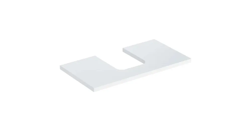 Geberit One mosdópult középső kivágással, pultra ültethető tálformájú mosdóhoz 90x47 cm, magasfényű fehér 505.273.00.1 Azonnali szállítás