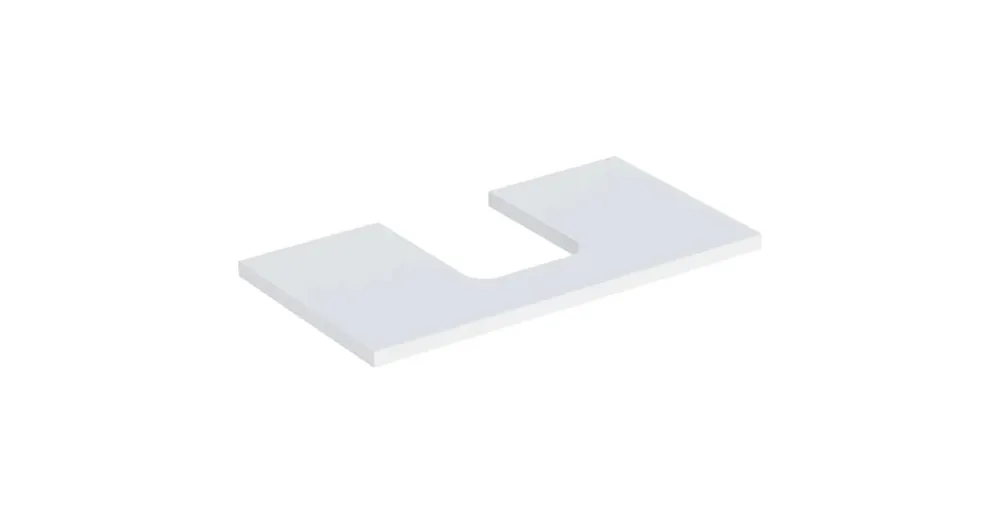 Korlátozott ajánlat Geberit One mosdópult középső kivágással, pultra ültethető tálformájú mosdóhoz 90x47 cm, matt fehér 505.273.00.2