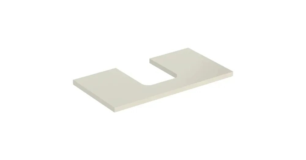 Árengedmény Geberit One mosdópult középső kivágással, pultra ültethető tálformájú mosdóhoz 90x47 cm, magasfényű homokszürke 505.273.00.4