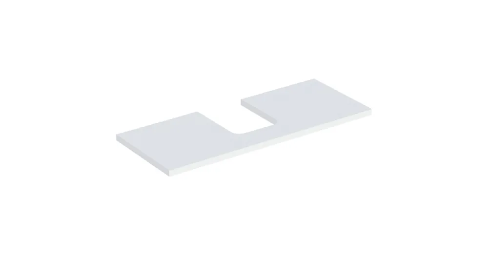 Geberit One mosdópult középső kivágással, pultra ültethető tálformájú mosdóhoz 120x47 cm, matt fehér 505.275.00.2 Utolsó esély