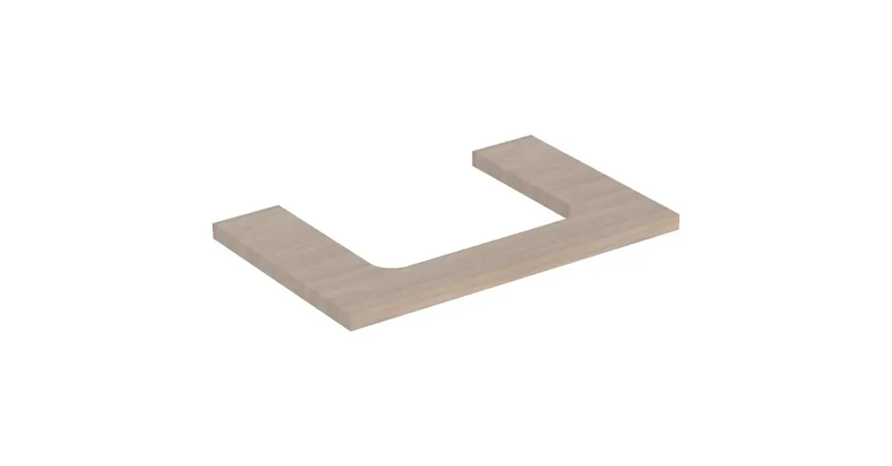 Olcsóbb Geberit One mosdópult középső kivágással, pultra ültethető mosdóhoz 75x47 cm, tölgy 505.282.00.5