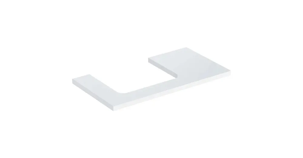 Geberit One mosdópult bal oldali kivágással 90x47 cm, pultra ültethető mosdóhoz, magasfényű fehér 505.303.00.1 Utolsó esély
