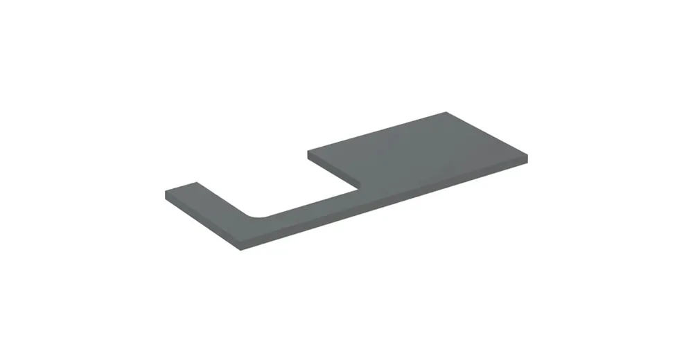 Korlátozott ajánlat Geberit One mosdópult bal oldali kivágással 120x47 cm, pultra ültethető mosdóhoz, matt láva 505.305.00.3