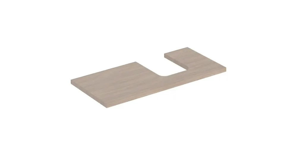 Azonnali szállítás Geberit One mosdópult jobb oldali kivágással 105x47 cm, pultra ültethető tálformájú mosdóhoz, tölgy 505.314.00.5