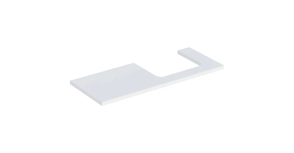 Geberit One mosdópult jobb oldali kivágással 120x47 cm, pultra ültethető mosdóhoz, matt fehér 505.325.00.2 Gyors szállítás