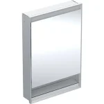 Geberit One balra nyíló tükrös szekrény polccal és világítással 60x90 cm, eloxált alumínium 505.820.00.1 Vedd meg most