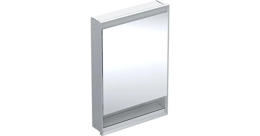 Geberit One balra nyíló tükrös szekrény polccal és világítással 60x90 cm, eloxált alumínium 505.820.00.1 Vedd meg most