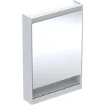 Geberit One tükrös szekrény nyitott polccal és világítással 60x90 cm, balos ajtóval, fehér 505.830.00.2 Kihagyhatatlan ajánlat