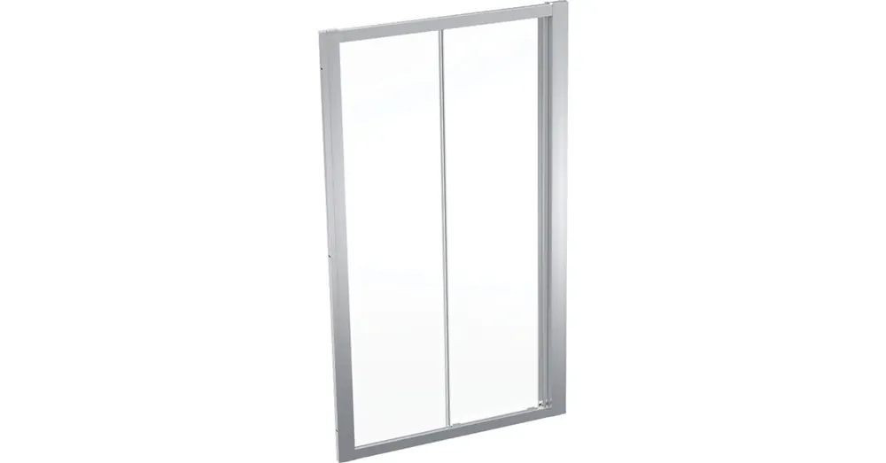 Expressz szállítás Geberit Geo tolóajtó 110x190 cm, átlátszó üveggel, Reflex bevonattal, ezüst profillal 560.143.00.2