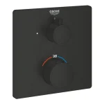 Grohe Grohtherm Termosztátos keverő 1 kimenethez elzáró szeleppel Matt fekete 1022152430 Kiárusítás