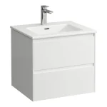 Szuper akció LAUFEN LAUFEN PRO S Kombi csomag, 60 cm, H817963 'Pro' vékony mosdó, 1 csaplyukkal, H404042 'Lani' alsószekrénnyel, 2 fiókkal, egy csaplyuk, középen, Matt fehér H8649642601041