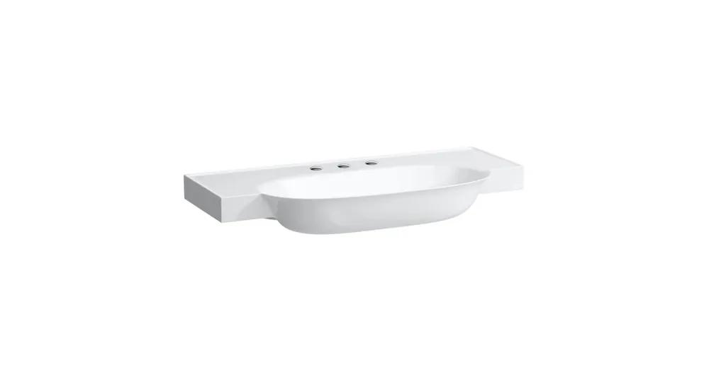 LAUFEN THE NEW CLASSIC Alsószekrényre illeszthető mosdó három csaplyukkal, túlfolyónyílás nélkül, Fehér H8138570001581 Azonnali szállítás