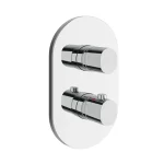 Gyors kiszállítás Ravak Chrome II 067.00CR.O3.RB071 Falba süllyesztett 3-utas termosztátos csaptelep, többutas R-box multihoz, Króm X070457