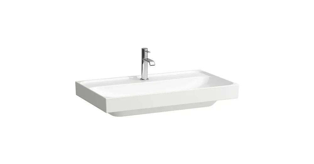 LAUFEN MEDA Mosdó, 80 cm, csiszolt alsó felülettel, túlfolyónyílás nélkül, egy csaplyukkal, Fehér H8161170001111 Kedvezményes ár