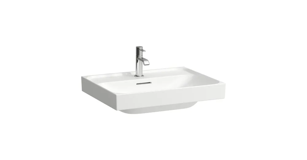 LAUFEN MEDA Mosdó, 60 cm, egy csaplyuk, középen, Fehér LCC bevonattal H8101134001041 Azonnali szállítás