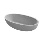 Riho Escala Solid Surface pultra ültethető ovális mosdó, csaplyuk nélkül, 55x32x15cm, Matt Antracit W030001080 Akció