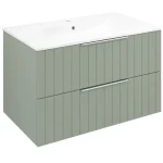 Biztonságos fizetés SAPHO CIRASA Mosdótartó szekrény, 2 fiókkal, 79,8x52x46cm, verde strip (CR801-4444S)
