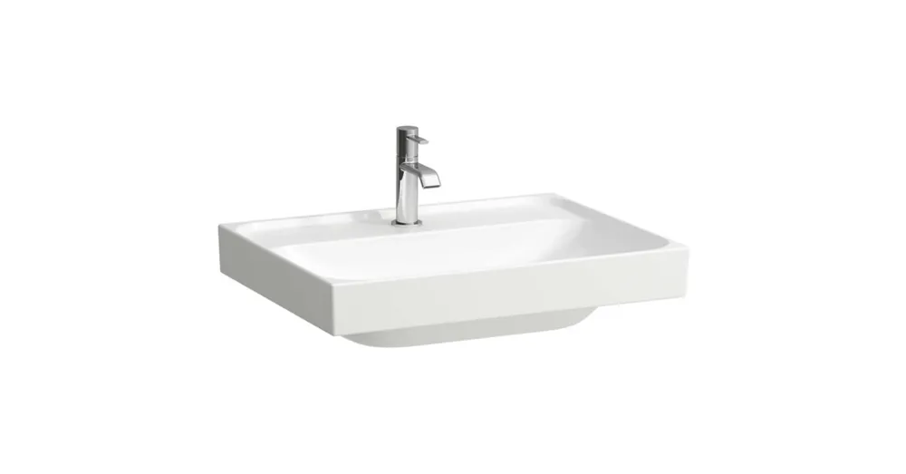 Korlátozott ajánlat LAUFEN MEDA Mosdó, 60 cm, túlfolyónyílás nélkül, egy csaplyukkal, Fehér LCC bevonattal H8101134001111