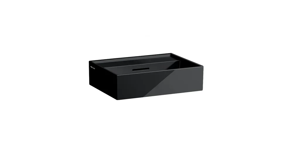 LAUFEN Kartell LAUFEN Mosdótál, alsó felülete csiszolt, csaplyuk nélkül, Fényes Fekete H8183300201091 Kihagyhatatlan ajánlat