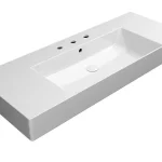 Exkluzív ajánlat SAPHO GSI KUBE X kerámiamosdó, 120x47cm, rektifikált, 3 furattal, ExtraGlaze (94529311)