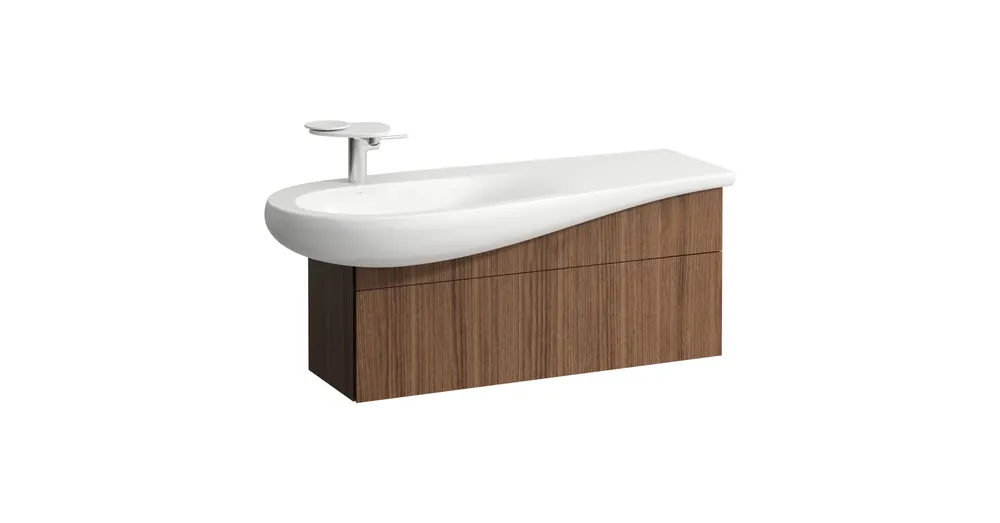 LAUFEN ILBAGNOALESSI Alsószekrény, 120 cm, kivágással bal oldalon, 1 fiókkal, finoman záródó mechanizmussal, H814973 mosdóhoz, Natúrfa Furnér H4304210976301 Ajánlat