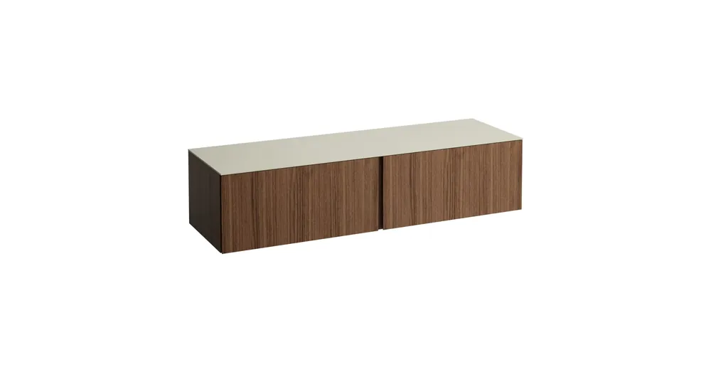 LAUFEN ILBAGNOALESSI Fiókos elem, 160 cm, kivágás nélkül, 2 fiókkal, Calce Avorio felülettel, Natúrfa Furnér H4313300976301 Vedd meg most