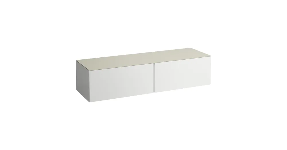 LAUFEN ILBAGNOALESSI Fiókos elem, 160 cm, kivágás nélkül, 2 fiókkal, Calce Avorio felülettel, Matt Fehér H4313300972601 Legkelendőbb