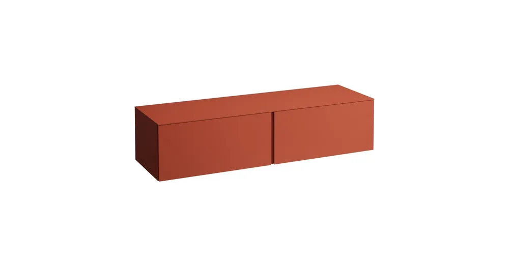 Biztonságos fizetés LAUFEN ILBAGNOALESSI Fiókos elem, 160 cm, kivágás nélkül, 2 fiókkal, Terracotta H4303300972691