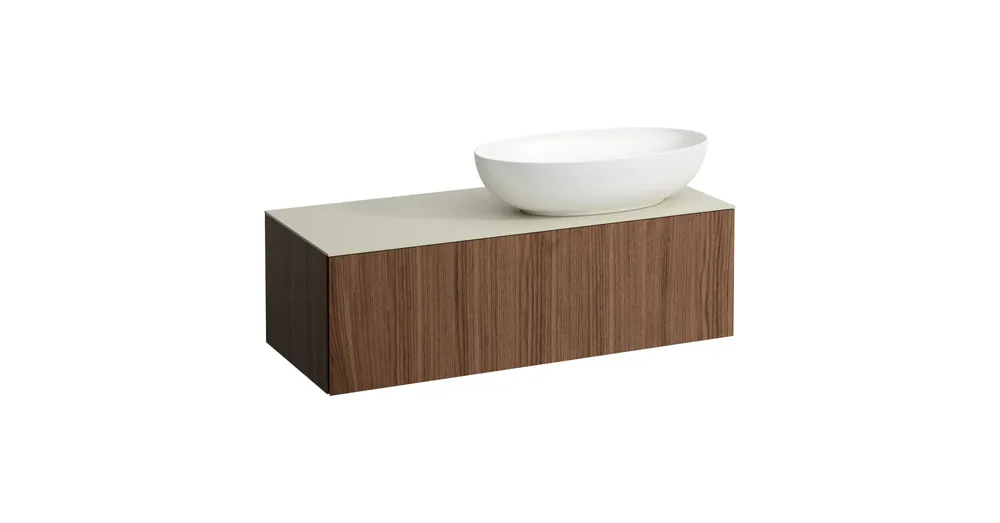 LAUFEN ILBAGNOALESSI Fiókos elem, 120 cm, kivágással jobb oldalon, 1 fiókkal, Calce Avorio felülettel, csaplyuk kivágással, H818977,H818978 mosdókhoz, Natúrfa Furnér H4313190976301 Legjobb ár