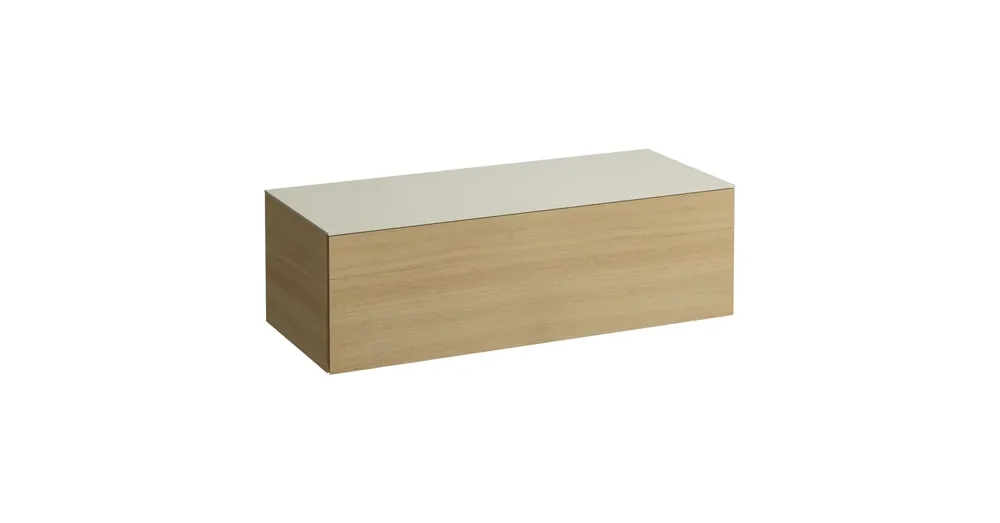 LAUFEN ILBAGNOALESSI Fiókos elem, 120 cm, kivágás nélkül, 1 fiókkal, Calce Avorio felülettel, Világos Tölgy H4313000972501 Azonnal elérhető
