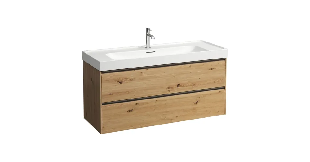 LAUFEN MEDA Alsószekrény 1200 mm, 2 fiókkal, H814111 mosdóhoz, Vad Tölgy H4216320112671 Kiárusítás