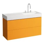 Vedd meg most LAUFEN Kartell LAUFEN Alsószekrény, két fiókkal, 813333 tip. mosdóhoz, Okkerbarna H4076490336431
