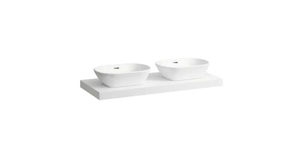 LAUFEN LANI Mosdótartó lap, 120 cm, kivágással jobb és bal oldalon, 65 mm vastag, 2 tartókonzollal, Matt Fehér H4046741122601 Nézd meg most