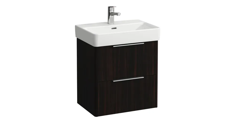 LAUFEN BASE Alsószekrény, két fiókkal a 818958 mosdóhoz, Sötétbarna Szil H4021521102631 Vásárlói kedvenc