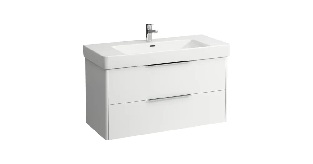 LAUFEN BASE Alsószekrény két fiókkal a 813966 mosdóhoz, Matt Fehér H4024521102601 Vásárlói kedvenc