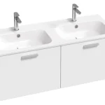 Gyors szállítás Ravak SD 1200 Chrome II duplamosdó szekrény fehér, króm fogantyúval 152 mm X000001775