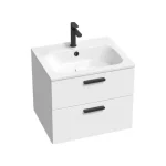 Ravak SD 700 Chrome II fehér mosdószekrény, fekete fogantyúval 152 mm X000001745 Népszerű
