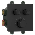 SAPHO SMARTSELECT falbasüllyesztett termosztatikus csaptelep, 2-irányú, matt fekete (RP042B) Expressz kézbesítés